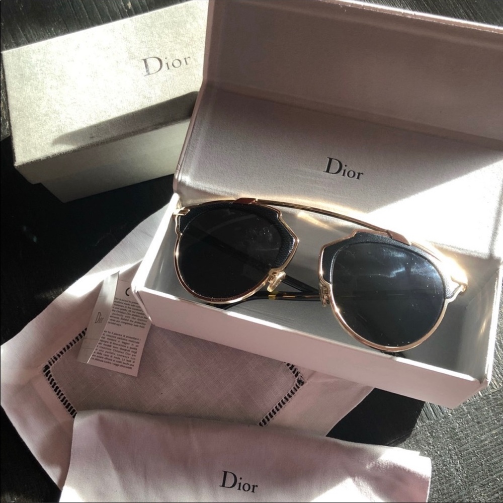 Christian Dior So Real Sunglasses leather
